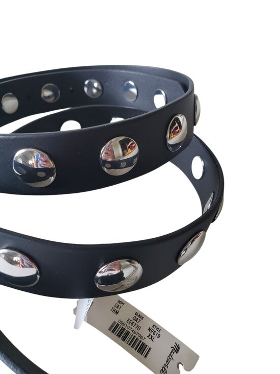 Madewell Black and Silver Studded Western Belt XXL NWT‎ main image 5